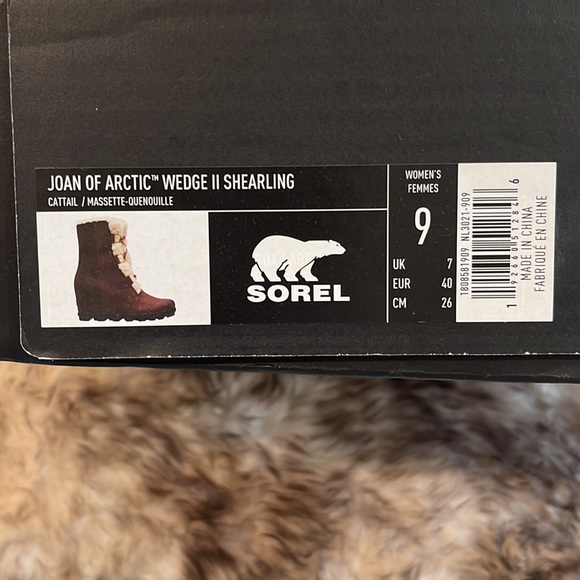 SOREL: GORGEOUS Joan of Arctic Wedge II w/ Shearling - Sz 9 - NIB! - Picture 8 of 8